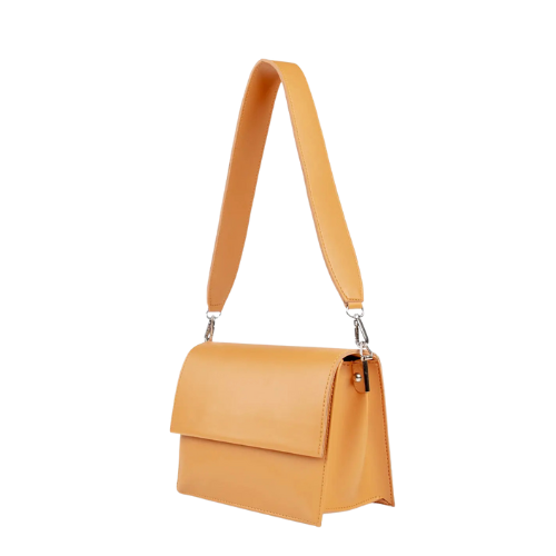 Mustard Yellow Faux Leather Crossbody Clutch - Image 2