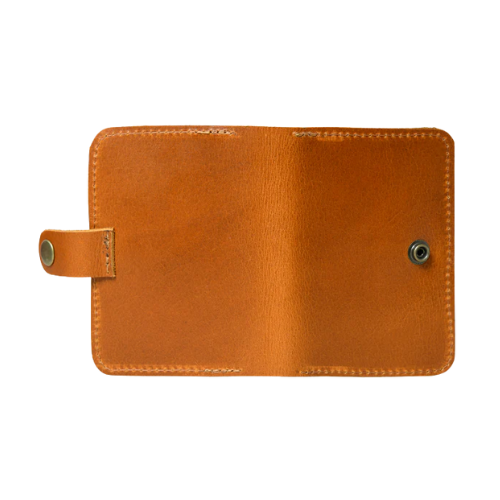 Mirevia Tan Leather Card Holder Wallet - Image 3