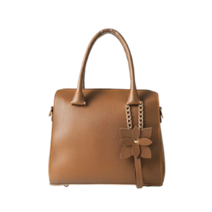 Elegant Tan Faux Leather Handbag